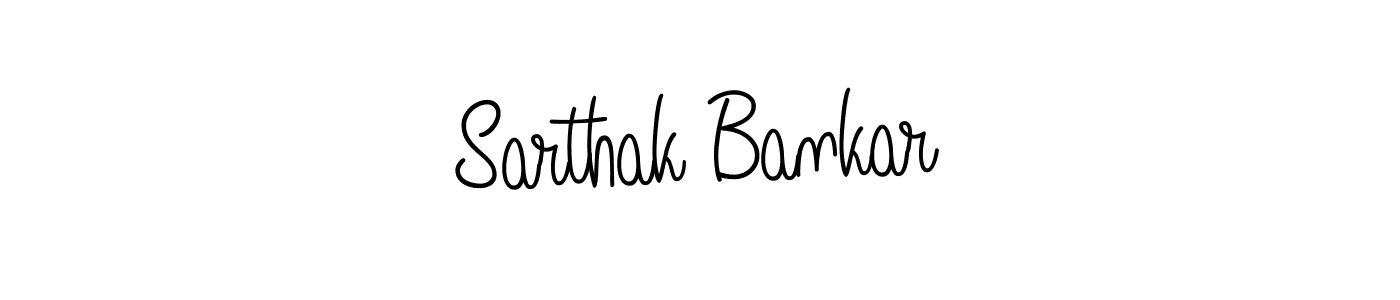 The best way (Angelique-Rose-font-FFP) to make a short signature is to pick only two or three words in your name. The name Sarthak Bankar include a total of six letters. For converting this name. Sarthak Bankar signature style 5 images and pictures png