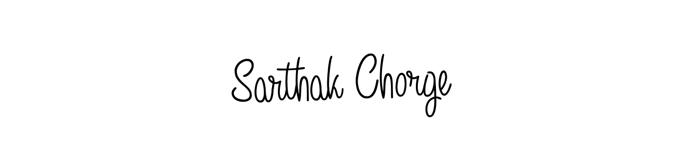 The best way (Angelique-Rose-font-FFP) to make a short signature is to pick only two or three words in your name. The name Sarthak Chorge include a total of six letters. For converting this name. Sarthak Chorge signature style 5 images and pictures png
