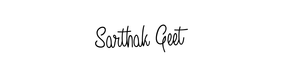 How to make Sarthak Geet name signature. Use Angelique-Rose-font-FFP style for creating short signs online. This is the latest handwritten sign. Sarthak Geet signature style 5 images and pictures png