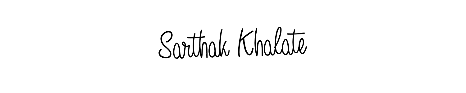 How to make Sarthak Khalate name signature. Use Angelique-Rose-font-FFP style for creating short signs online. This is the latest handwritten sign. Sarthak Khalate signature style 5 images and pictures png
