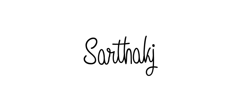Make a beautiful signature design for name Sarthakj. With this signature (Angelique-Rose-font-FFP) style, you can create a handwritten signature for free. Sarthakj signature style 5 images and pictures png