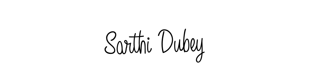 The best way (Angelique-Rose-font-FFP) to make a short signature is to pick only two or three words in your name. The name Sarthi Dubey include a total of six letters. For converting this name. Sarthi Dubey signature style 5 images and pictures png