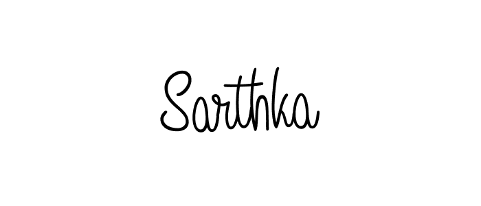 Design your own signature with our free online signature maker. With this signature software, you can create a handwritten (Angelique-Rose-font-FFP) signature for name Sarthka. Sarthka signature style 5 images and pictures png