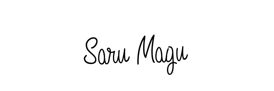 How to make Saru Magu signature? Angelique-Rose-font-FFP is a professional autograph style. Create handwritten signature for Saru Magu name. Saru Magu signature style 5 images and pictures png