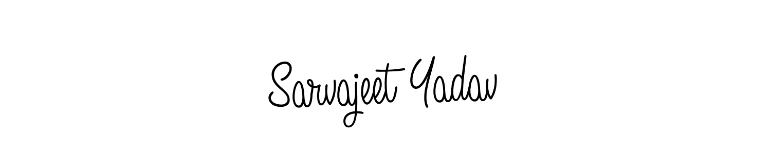 Use a signature maker to create a handwritten signature online. With this signature software, you can design (Angelique-Rose-font-FFP) your own signature for name Sarvajeet Yadav. Sarvajeet Yadav signature style 5 images and pictures png