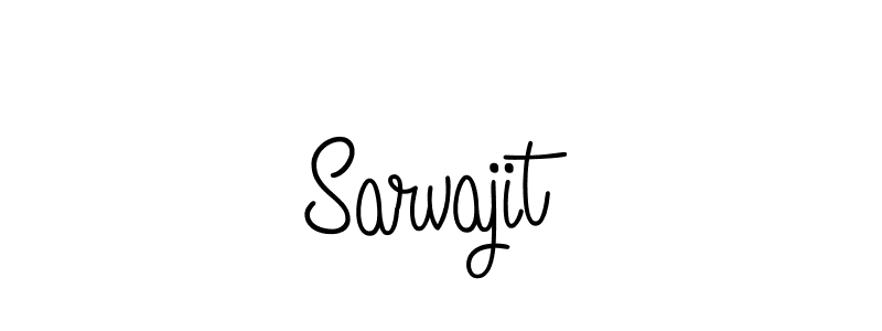 Make a beautiful signature design for name Sarvajit. With this signature (Angelique-Rose-font-FFP) style, you can create a handwritten signature for free. Sarvajit signature style 5 images and pictures png