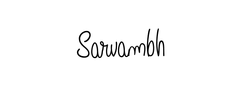 How to make Sarvambh name signature. Use Angelique-Rose-font-FFP style for creating short signs online. This is the latest handwritten sign. Sarvambh signature style 5 images and pictures png
