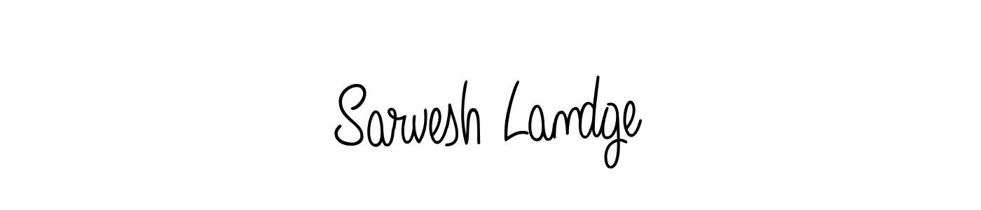 How to Draw Sarvesh Landge signature style? Angelique-Rose-font-FFP is a latest design signature styles for name Sarvesh Landge. Sarvesh Landge signature style 5 images and pictures png