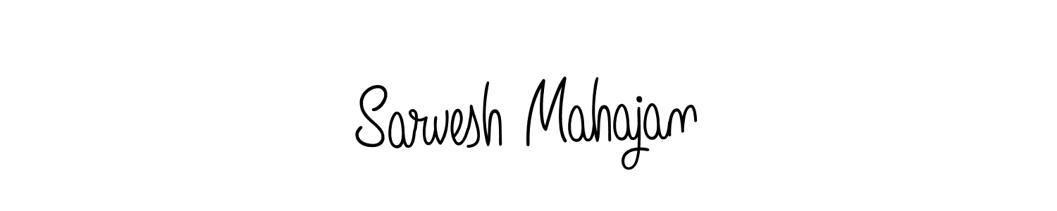 Make a beautiful signature design for name Sarvesh Mahajan. With this signature (Angelique-Rose-font-FFP) style, you can create a handwritten signature for free. Sarvesh Mahajan signature style 5 images and pictures png