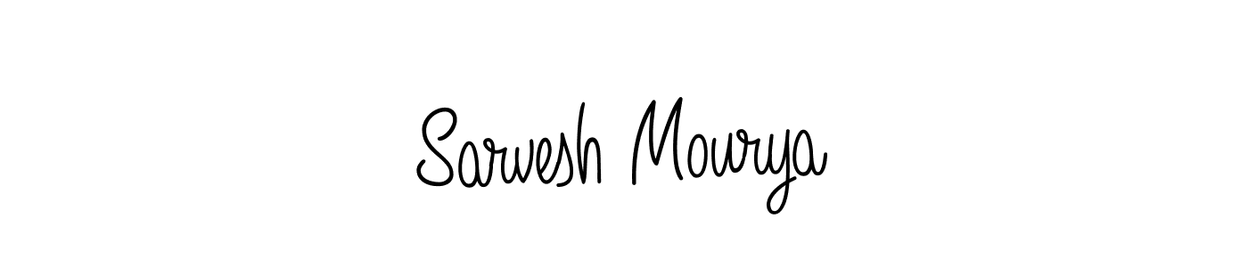 Make a beautiful signature design for name Sarvesh Mourya. With this signature (Angelique-Rose-font-FFP) style, you can create a handwritten signature for free. Sarvesh Mourya signature style 5 images and pictures png