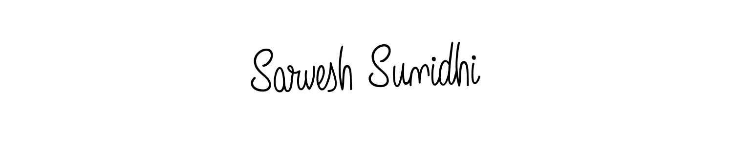 Make a beautiful signature design for name Sarvesh Sunidhi. With this signature (Angelique-Rose-font-FFP) style, you can create a handwritten signature for free. Sarvesh Sunidhi signature style 5 images and pictures png