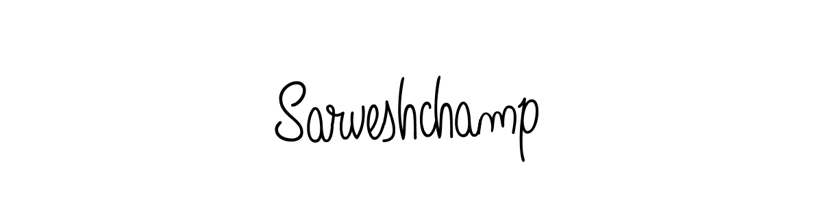 Angelique-Rose-font-FFP is a professional signature style that is perfect for those who want to add a touch of class to their signature. It is also a great choice for those who want to make their signature more unique. Get Sarveshchamp name to fancy signature for free. Sarveshchamp signature style 5 images and pictures png