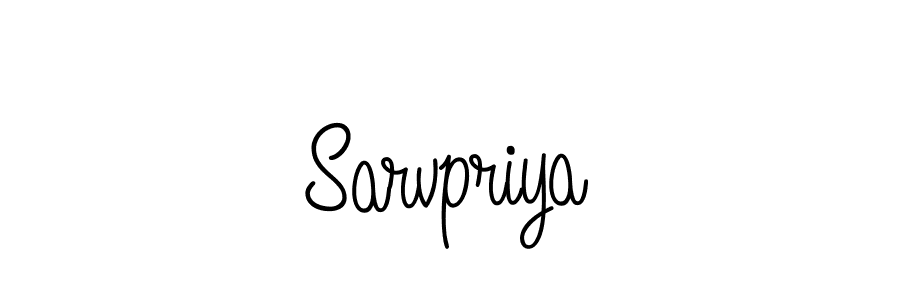Make a beautiful signature design for name Sarvpriya. With this signature (Angelique-Rose-font-FFP) style, you can create a handwritten signature for free. Sarvpriya signature style 5 images and pictures png