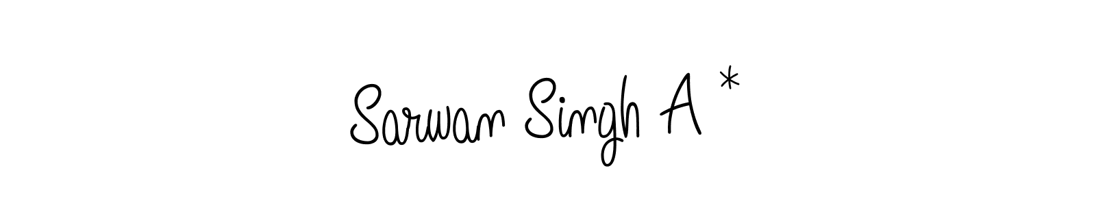 Also we have Sarwan Singh A * name is the best signature style. Create professional handwritten signature collection using Angelique-Rose-font-FFP autograph style. Sarwan Singh A * signature style 5 images and pictures png