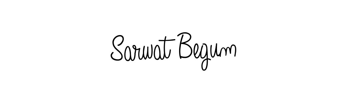 You should practise on your own different ways (Angelique-Rose-font-FFP) to write your name (Sarwat Begum) in signature. don't let someone else do it for you. Sarwat Begum signature style 5 images and pictures png