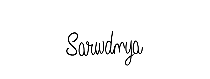 Make a beautiful signature design for name Sarwdnya. With this signature (Angelique-Rose-font-FFP) style, you can create a handwritten signature for free. Sarwdnya signature style 5 images and pictures png