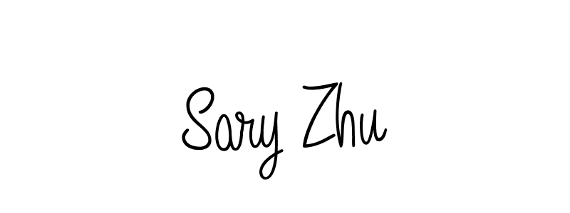 You should practise on your own different ways (Angelique-Rose-font-FFP) to write your name (Sary Zhu) in signature. don't let someone else do it for you. Sary Zhu signature style 5 images and pictures png