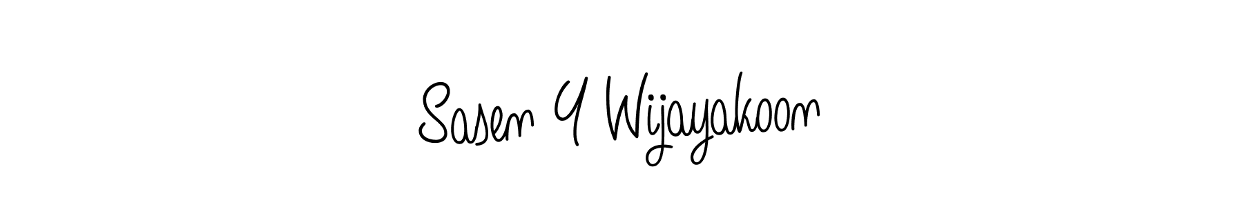 Also we have Sasen Y Wijayakoon name is the best signature style. Create professional handwritten signature collection using Angelique-Rose-font-FFP autograph style. Sasen Y Wijayakoon signature style 5 images and pictures png