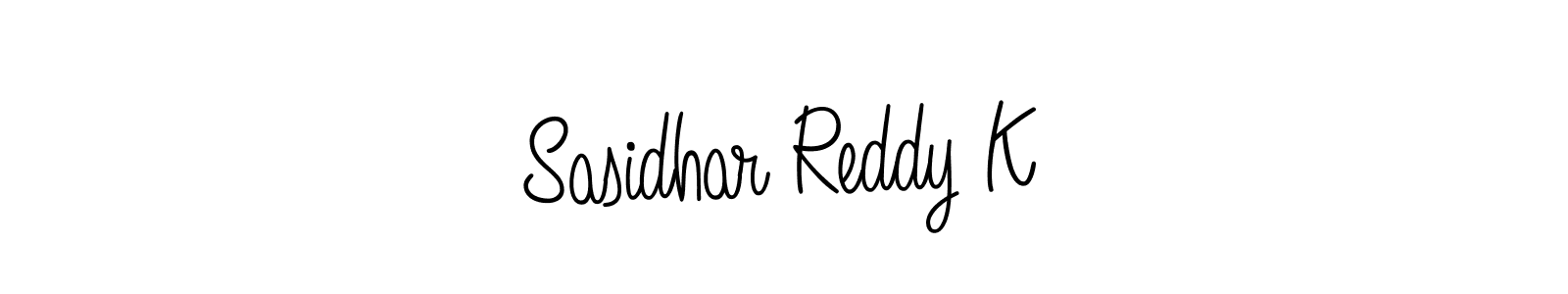 Design your own signature with our free online signature maker. With this signature software, you can create a handwritten (Angelique-Rose-font-FFP) signature for name Sasidhar Reddy K. Sasidhar Reddy K signature style 5 images and pictures png