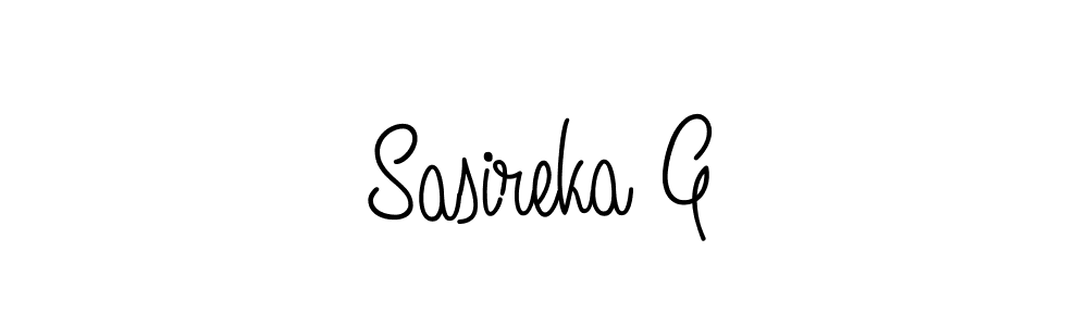 Design your own signature with our free online signature maker. With this signature software, you can create a handwritten (Angelique-Rose-font-FFP) signature for name Sasireka G. Sasireka G signature style 5 images and pictures png