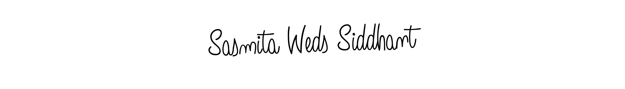 Design your own signature with our free online signature maker. With this signature software, you can create a handwritten (Angelique-Rose-font-FFP) signature for name Sasmita Weds Siddhant. Sasmita Weds Siddhant signature style 5 images and pictures png