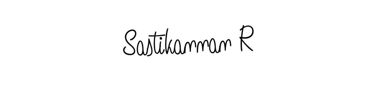 You should practise on your own different ways (Angelique-Rose-font-FFP) to write your name (Sastikannan R) in signature. don't let someone else do it for you. Sastikannan R signature style 5 images and pictures png