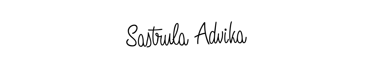 How to make Sastrula Advika name signature. Use Angelique-Rose-font-FFP style for creating short signs online. This is the latest handwritten sign. Sastrula Advika signature style 5 images and pictures png