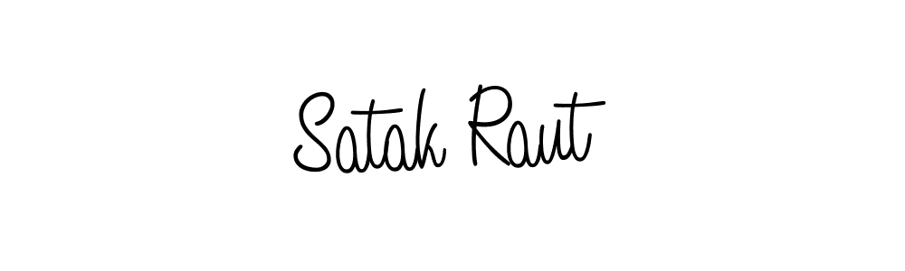 You should practise on your own different ways (Angelique-Rose-font-FFP) to write your name (Satak Raut) in signature. don't let someone else do it for you. Satak Raut signature style 5 images and pictures png