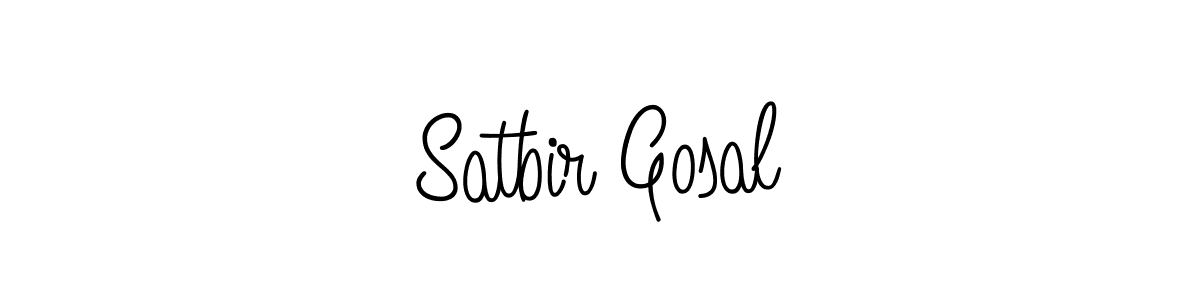 Satbir Gosal stylish signature style. Best Handwritten Sign (Angelique-Rose-font-FFP) for my name. Handwritten Signature Collection Ideas for my name Satbir Gosal. Satbir Gosal signature style 5 images and pictures png