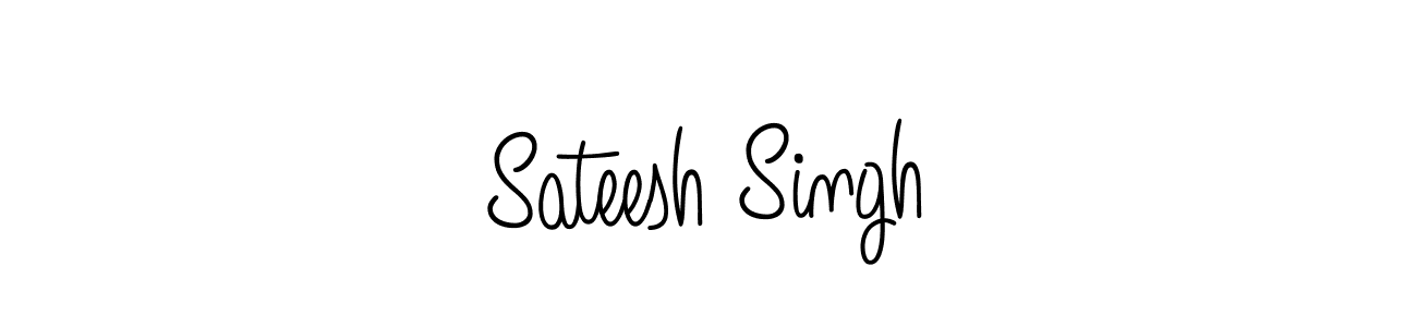 You should practise on your own different ways (Angelique-Rose-font-FFP) to write your name (Sateesh Singh) in signature. don't let someone else do it for you. Sateesh Singh signature style 5 images and pictures png