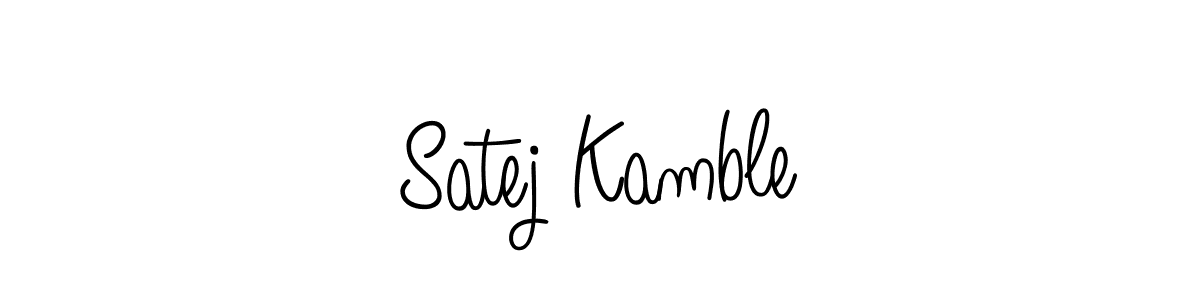 Satej Kamble stylish signature style. Best Handwritten Sign (Angelique-Rose-font-FFP) for my name. Handwritten Signature Collection Ideas for my name Satej Kamble. Satej Kamble signature style 5 images and pictures png