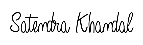 Practice writing Satendra Khandal with the flow of Angelique-Rose-font-FFP lettering. A fantastic source of inspiration for developing your personal signature style. Satendra Khandal signature style 5 images and pictures png