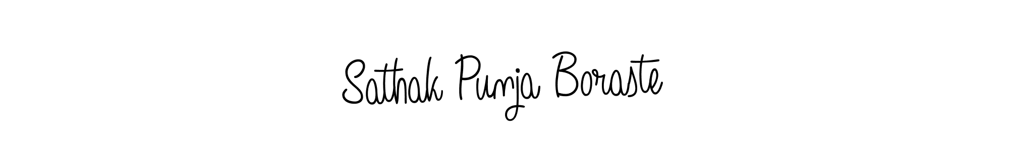 How to make Sathak Punja Boraste signature? Angelique-Rose-font-FFP is a professional autograph style. Create handwritten signature for Sathak Punja Boraste name. Sathak Punja Boraste signature style 5 images and pictures png