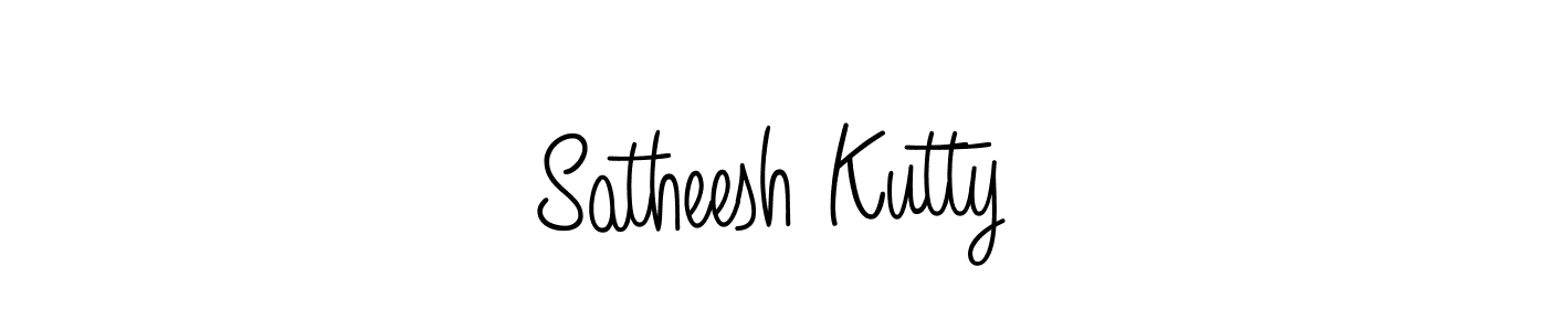 Use a signature maker to create a handwritten signature online. With this signature software, you can design (Angelique-Rose-font-FFP) your own signature for name Satheesh Kutty. Satheesh Kutty signature style 5 images and pictures png