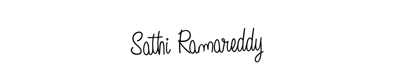 Create a beautiful signature design for name Sathi Ramareddy. With this signature (Angelique-Rose-font-FFP) fonts, you can make a handwritten signature for free. Sathi Ramareddy signature style 5 images and pictures png