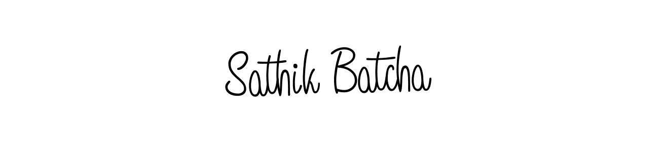 How to make Sathik Batcha signature? Angelique-Rose-font-FFP is a professional autograph style. Create handwritten signature for Sathik Batcha name. Sathik Batcha signature style 5 images and pictures png