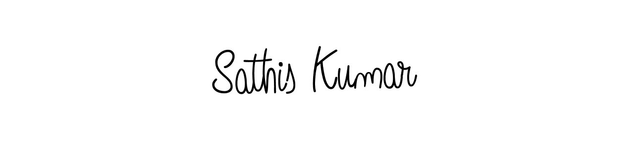 Make a beautiful signature design for name Sathis Kumar . With this signature (Angelique-Rose-font-FFP) style, you can create a handwritten signature for free. Sathis Kumar  signature style 5 images and pictures png