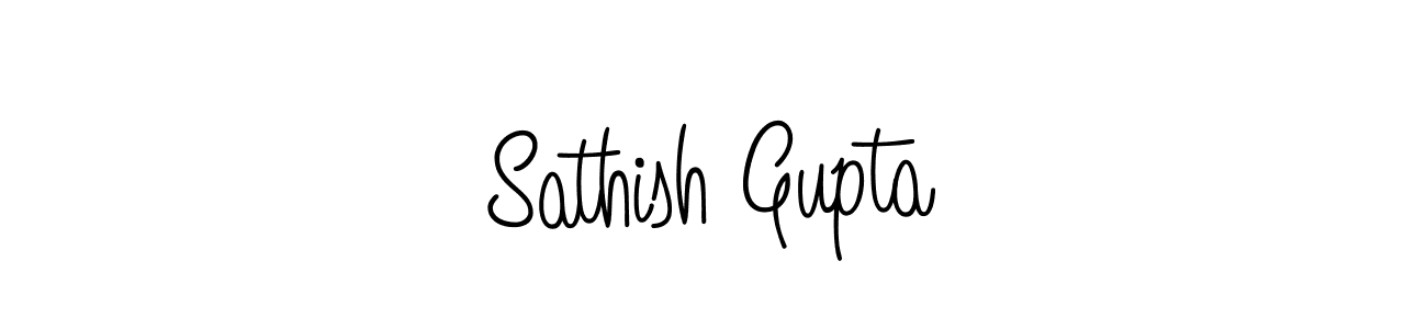 Make a beautiful signature design for name Sathish Gupta. With this signature (Angelique-Rose-font-FFP) style, you can create a handwritten signature for free. Sathish Gupta signature style 5 images and pictures png