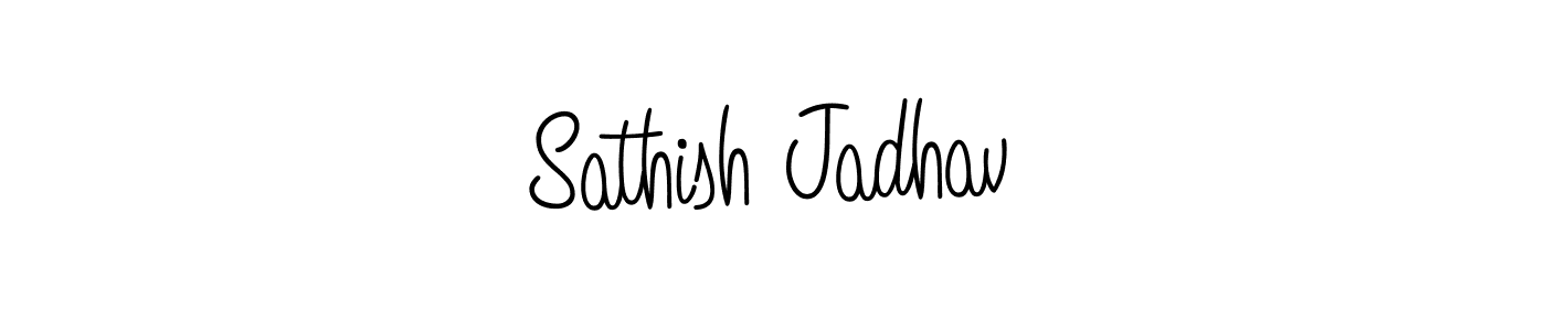 Sathish Jadhav stylish signature style. Best Handwritten Sign (Angelique-Rose-font-FFP) for my name. Handwritten Signature Collection Ideas for my name Sathish Jadhav. Sathish Jadhav signature style 5 images and pictures png
