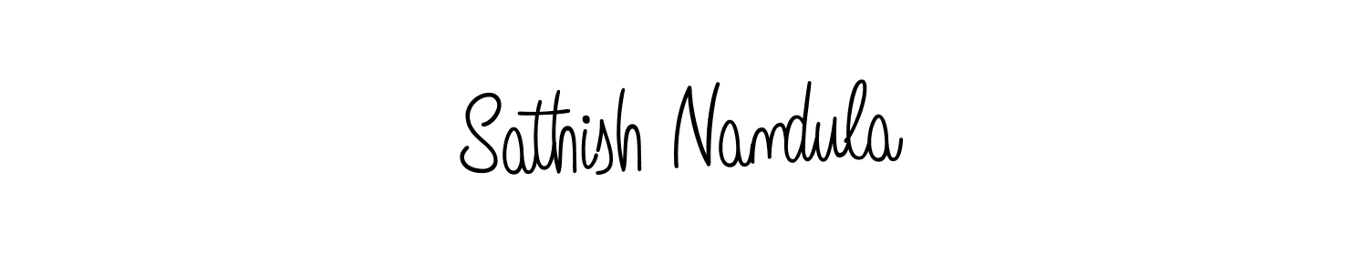 Angelique-Rose-font-FFP is a professional signature style that is perfect for those who want to add a touch of class to their signature. It is also a great choice for those who want to make their signature more unique. Get Sathish Nandula name to fancy signature for free. Sathish Nandula signature style 5 images and pictures png