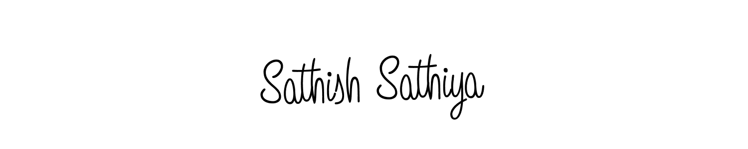 You should practise on your own different ways (Angelique-Rose-font-FFP) to write your name (Sathish Sathiya) in signature. don't let someone else do it for you. Sathish Sathiya signature style 5 images and pictures png