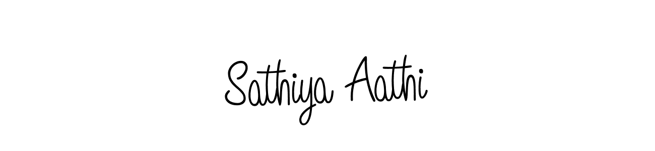 Sathiya Aathi stylish signature style. Best Handwritten Sign (Angelique-Rose-font-FFP) for my name. Handwritten Signature Collection Ideas for my name Sathiya Aathi. Sathiya Aathi signature style 5 images and pictures png