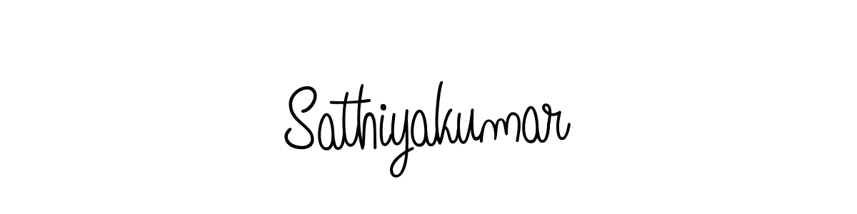 Use a signature maker to create a handwritten signature online. With this signature software, you can design (Angelique-Rose-font-FFP) your own signature for name Sathiyakumar. Sathiyakumar signature style 5 images and pictures png