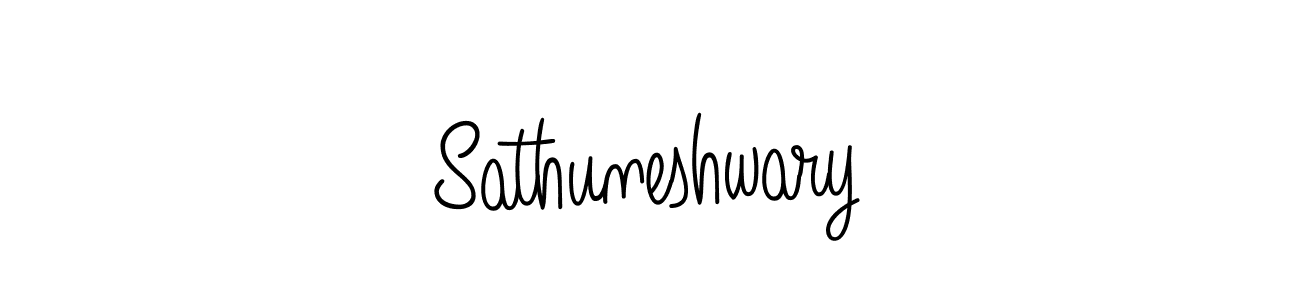 How to make Sathuneshwary signature? Angelique-Rose-font-FFP is a professional autograph style. Create handwritten signature for Sathuneshwary name. Sathuneshwary signature style 5 images and pictures png