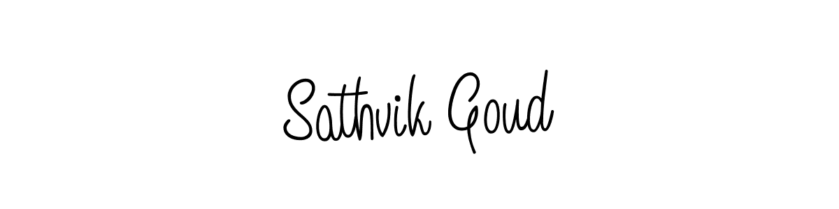 How to Draw Sathvik Goud signature style? Angelique-Rose-font-FFP is a latest design signature styles for name Sathvik Goud. Sathvik Goud signature style 5 images and pictures png