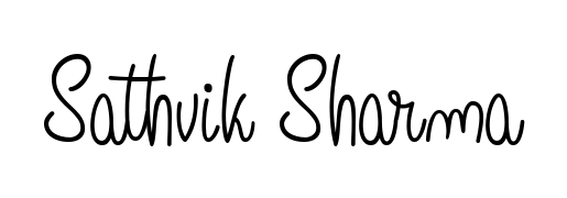 A sleek calligraphic signature for name Sathvik Sharma utilizing Angelique-Rose-font-FFP styling. Great for adding personal signatures to photos and art. Sathvik Sharma signature style 5 images and pictures png