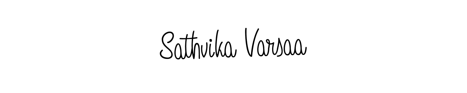 Also we have Sathvika Varsaa name is the best signature style. Create professional handwritten signature collection using Angelique-Rose-font-FFP autograph style. Sathvika Varsaa signature style 5 images and pictures png