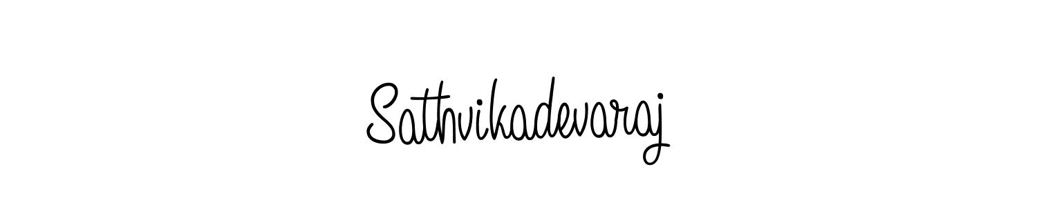How to make Sathvikadevaraj signature? Angelique-Rose-font-FFP is a professional autograph style. Create handwritten signature for Sathvikadevaraj name. Sathvikadevaraj signature style 5 images and pictures png