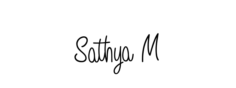 Angelique-Rose-font-FFP is a professional signature style that is perfect for those who want to add a touch of class to their signature. It is also a great choice for those who want to make their signature more unique. Get Sathya M name to fancy signature for free. Sathya M signature style 5 images and pictures png