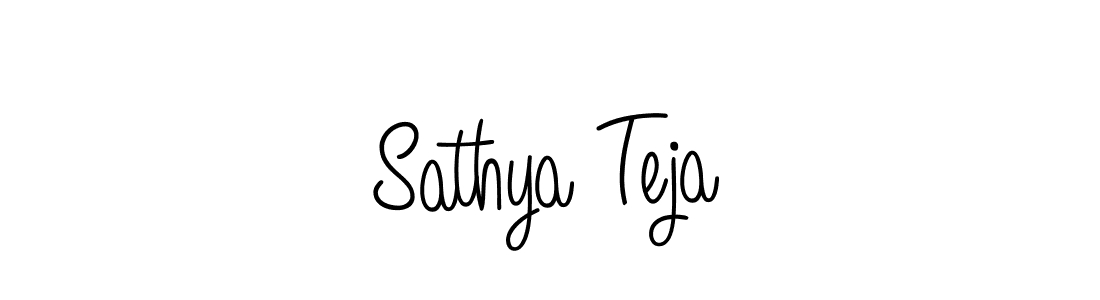 Design your own signature with our free online signature maker. With this signature software, you can create a handwritten (Angelique-Rose-font-FFP) signature for name Sathya Teja. Sathya Teja signature style 5 images and pictures png